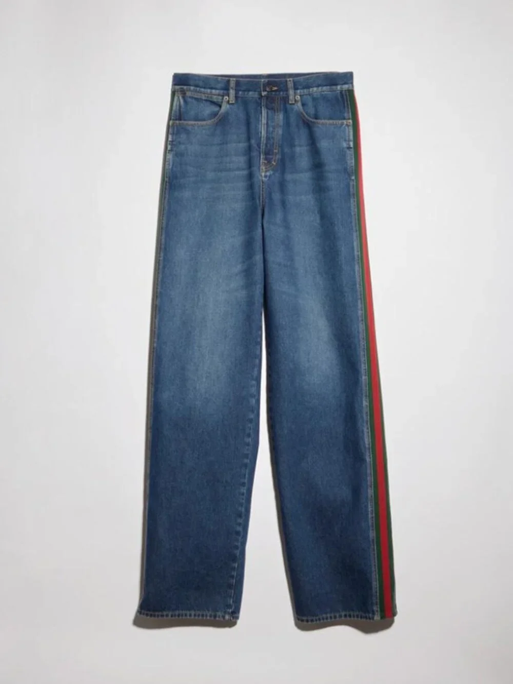 Gucci Wide Leg Jeans With Web Detail Tag Size 31 Men